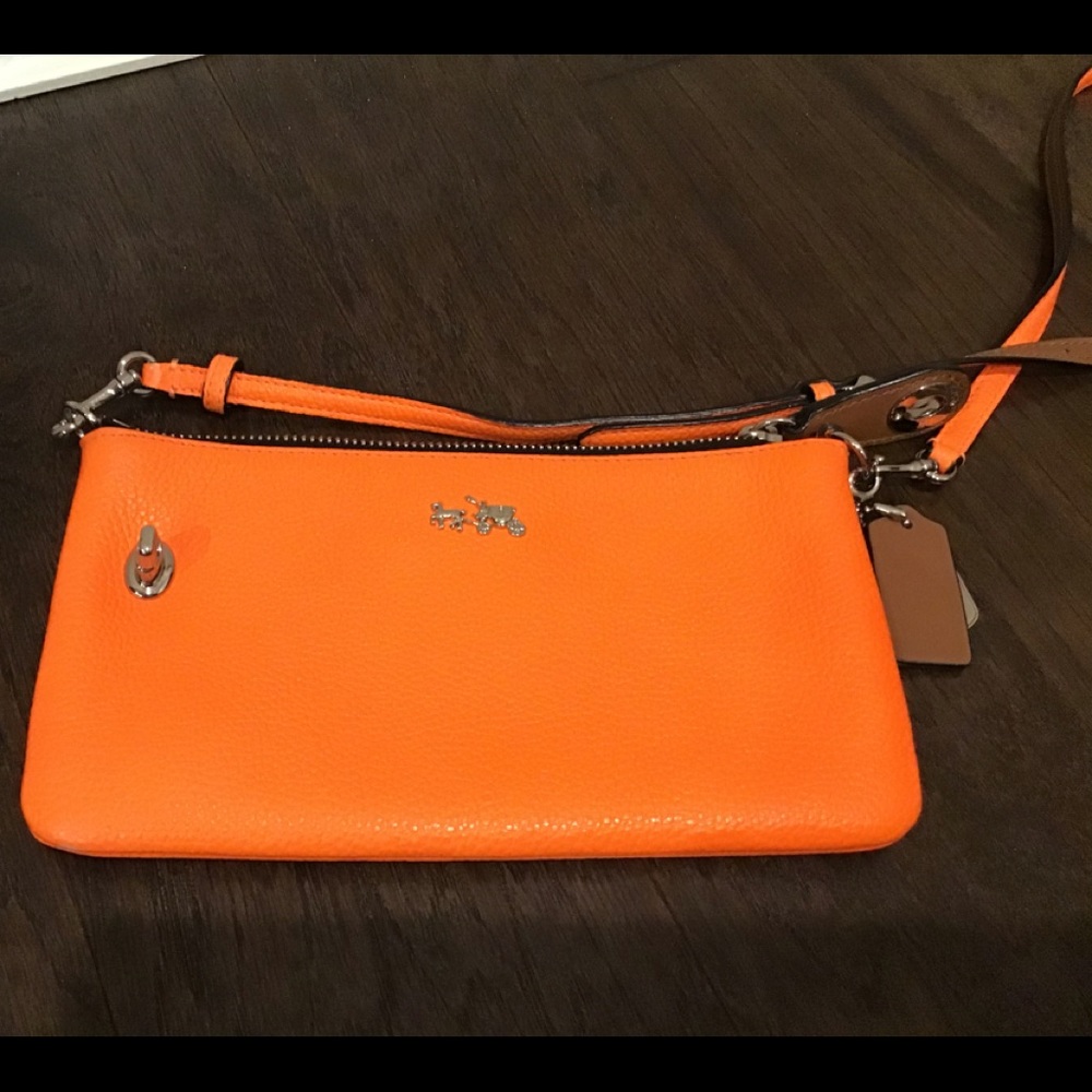 Orange Coach Small Crossbody
